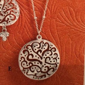 Silpada Filigree Sterling Silver Cut Above Pendant Necklace